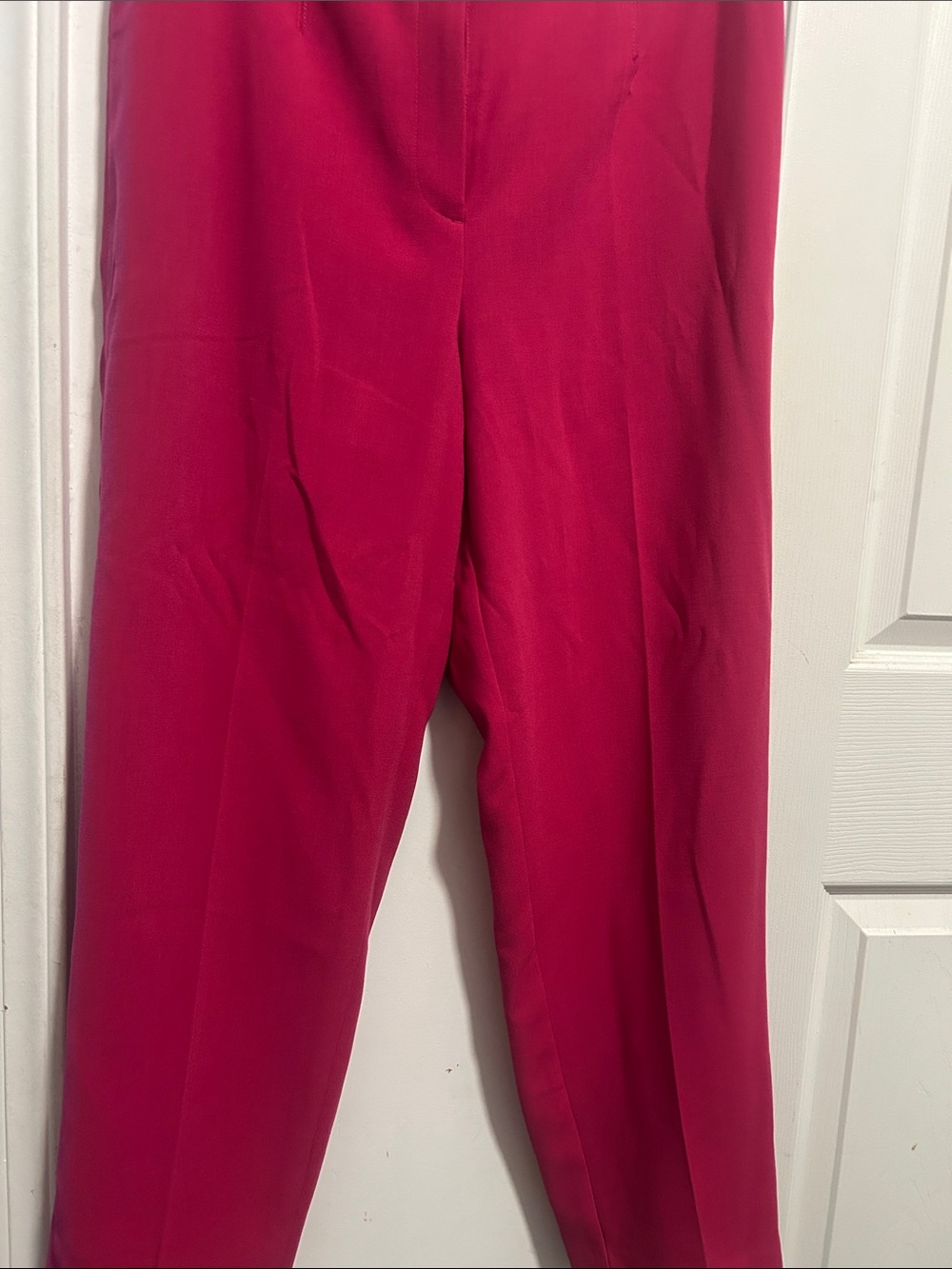 Ann Taylor Slim Straight Fuchsia Trousers
